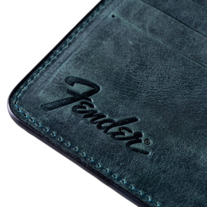 FENDER® Deri Zeytin Yeşili Kartlık